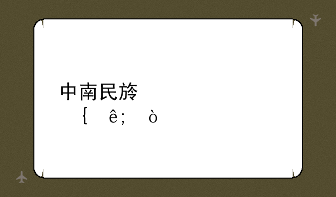 中南民族大学属于？